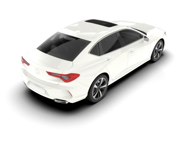 Beyaz sırtında beyaz ekranı olan modern beyaz araba.