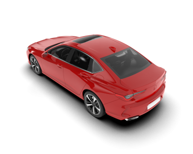 Gerçekçi bir araba. 3d illüstrasyon.