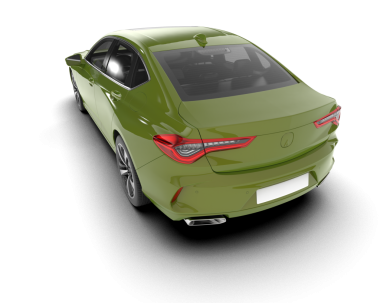 Stüdyo ortamında daha az genel bir konsept arabanın 3 boyutlu çizimi