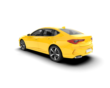 modern sedan. araba beyaz arkaplanda izole edildi