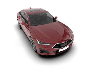 Siyah arka planda modern bir araba. 3d oluşturma