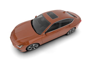 Stüdyo arka planında izole edilmiş bir arabanın 3 boyutlu görüntüsü