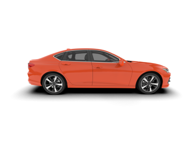 Gerçekçi kırmızı spor araba vektörü. ön görünüm