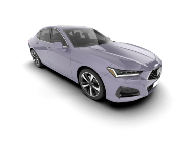 Beyaz arka planda gölgeli modern mor araba. 3d illüstrasyon