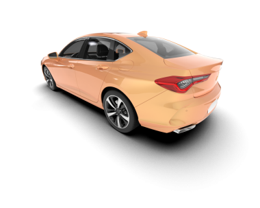 beyaz arka planda modern araba