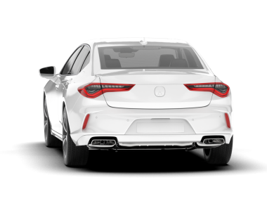 Modern araba beyaz arka planda izole edilmiş. 3D - illüstrasyon