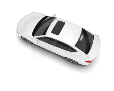 Siyah arka planı olan beyaz modern araba.