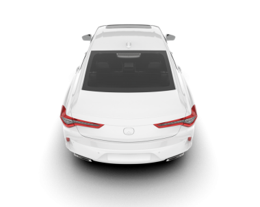 Gerçekçi beyaz araba. Yan görünüş. vektör illüstrasyonu