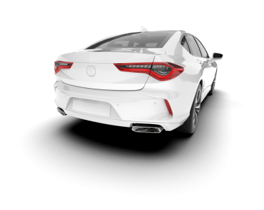 Araba arka planda izole. 3D görüntüleme - illüstrasyon