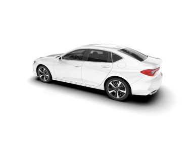 beyaz arka planda izole edilmiş gerçekçi beyaz araba.