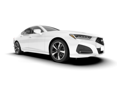 beyaz modern araba izole