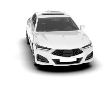 Beyaz arka planda izole edilmiş modern beyaz spor araba.