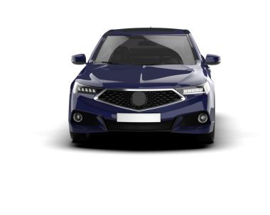 Modern araba arka planda izole edilmiş. 3D görüntüleme - illüstrasyon