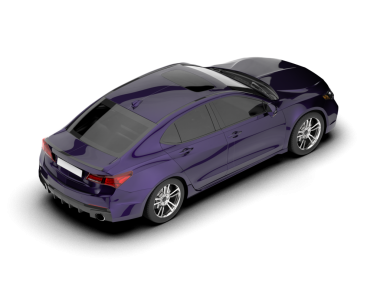 beyaz arka planda modern mor araba