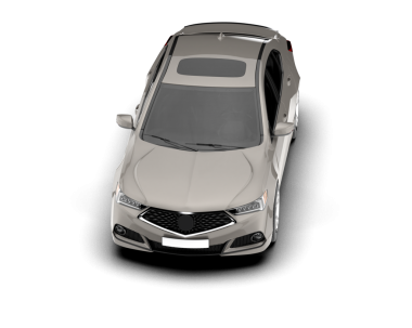 Modern araba beyaz arka planda izole edilmiş. 3d illüstrasyon