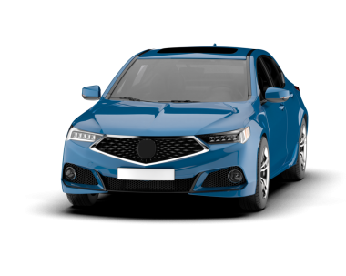 modern mavi küçük araba - ön görünüm