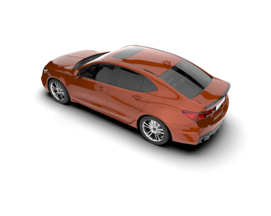 Gri arka planda modern kırmızı araba