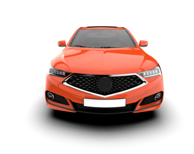 kırmızı arabanın arka planında modern araba.