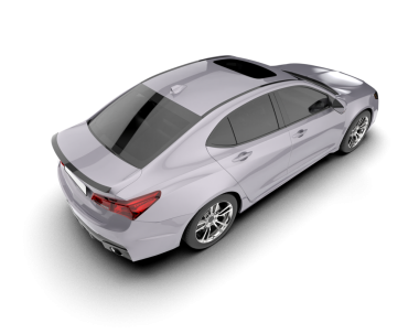 Modern lüks araba beyazdan izole edilmiş. 3d resimleme