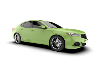 yeşil modern araba arka planda izole