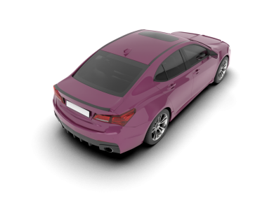 Modern araba arka planda izole edilmiş. 3d oluşturma -