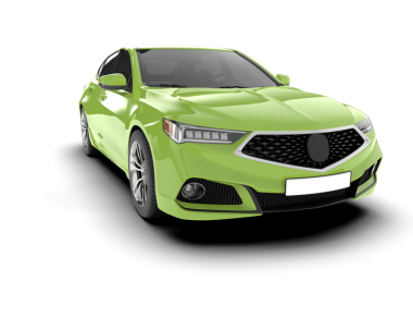 Modern araba beyaz arka planda izole edilmiş. 3d oluşturma