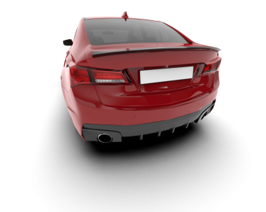 Beyaz arkaplandaki araba.