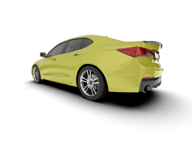 beyaz arkaplanda izole edilmiş araba, 3 boyutlu görüntüleme