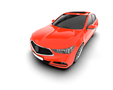 modern araba beyaz arka planda izole edildi. 3 boyutlu görüntüleme