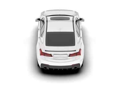 araba beyaz arkaplanda izole edildi