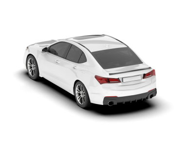 Gri arka planda izole edilmiş modern gümüş araba. 3d oluşturma