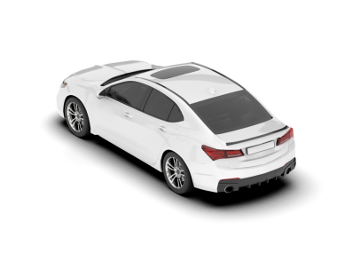 Modern lüks araba beyazdan izole edilmiş. 3d oluşturma