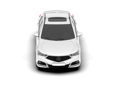 Beyaz arka planda modern bir araba. 3d illüstrasyon