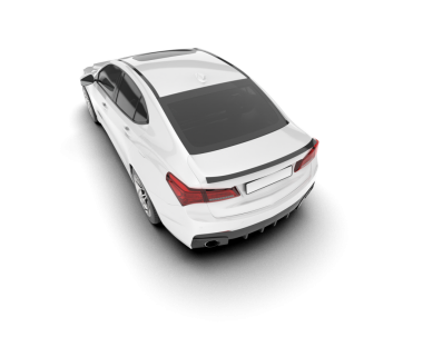 Araba arka planda izole. 3D görüntüleme - illüstrasyon