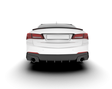 Gerçekçi beyaz araba manzarası. vektör illüstrasyonu