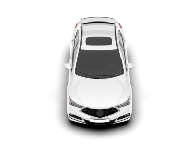 Beyaz arka planda modern bir araba. 3d oluşturma