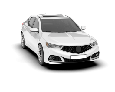 Modern araba beyaz arka planda izole edilmiş. 3d oluşturma