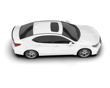 Siyah sedanı olan beyaz bir araba. Yan görünüş. vektör illüstrasyonu.