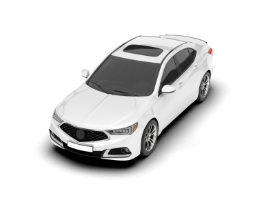 modern araba beyaz arka planda izole edildi. 3 boyutlu çizim - illüstrasyon