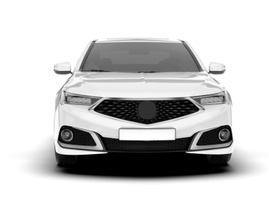 Modern araba beyazda izole edilmiş. 3D görüntüleme - illüstrasyon