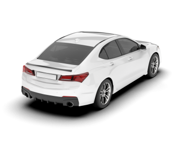 beyaz arka planda izole edilmiş gerçekçi beyaz araba