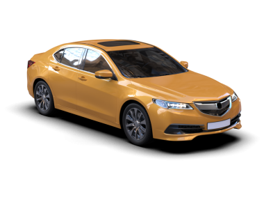 Modern araba yolda. 3 Boyutlu Hazırlama