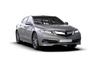 Modern araba beyaz arka planda izole edilmiş. 3 boyutlu - 3 boyutlu.