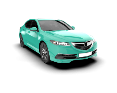 Beyaz arka planda modern bir araba. 3d oluşturma