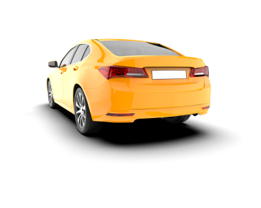 Modern araba beyaz üzerine