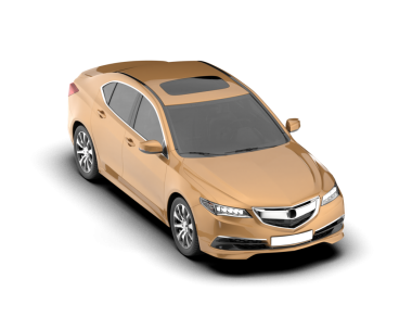 Beyaz arka planda gerçekçi bir araba.