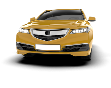 Beyaz arka planda gerçekçi bir araba. yüksek kaliteli resimleme