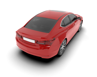 modern kırmızı araba beyaz zemin üzerinde izole edilmiş 3 boyutlu görüntüleme