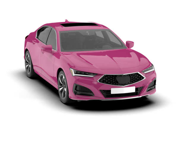 Sedanı olan gerçekçi, modern bir araba. 3d oluşturma