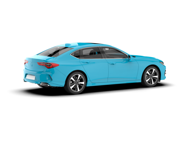 mavi modern lüks araba yan manzaralı